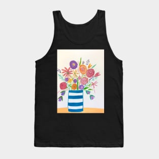 Bright Summer Colourful Florals Tank Top